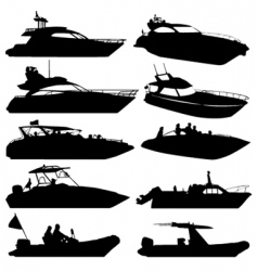 Motor yacht vector image