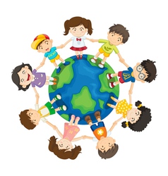 Kids around the world vector image