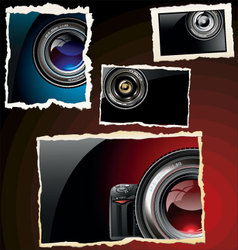 Retro photo frames vector image