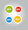 Stickers Tags Labels with New Title vector image