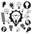 Light bulbs Bulb icon set vector image