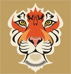 Tiger face vector image