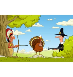 Hunting for turkey vector image