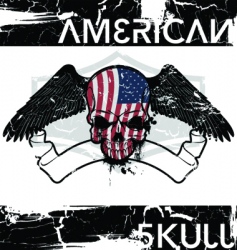 American skull vector image