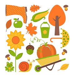 Autumn set vector image