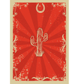 Cowboy old paper vector image