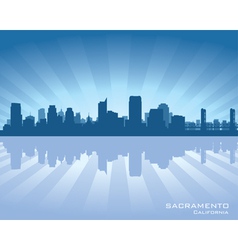 Sacramento California skyline vector image