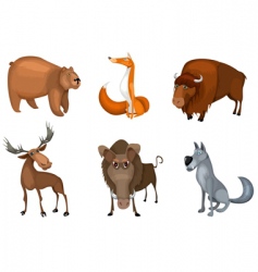 Animal set vector image