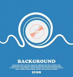 Cd DVD compact disk blue ray sign icon Blue and vector image
