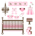 Baby girl set vector image