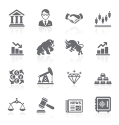 Business and finance stock exchange icons vector image