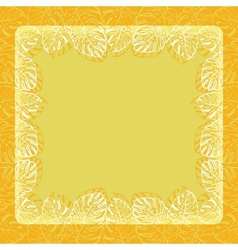 Background frame of leaves vector image