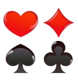 Card suits vector image