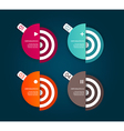 Four colored paper circles with place for your own vector image