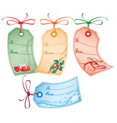 Christmas gift tags vector image