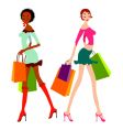 Shopping women vector image
