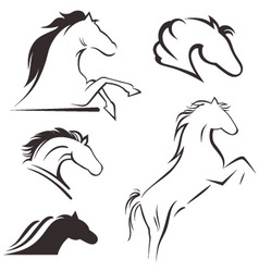 Horse silhouette vector image