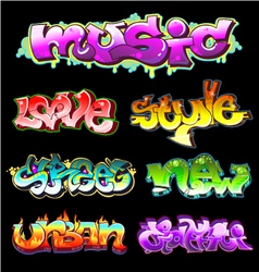 Graffiti urban art vector image