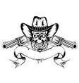 Cowboy with revolvers vector image
