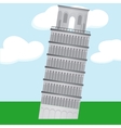 Cartoon Learning Tower of Pisa vector image