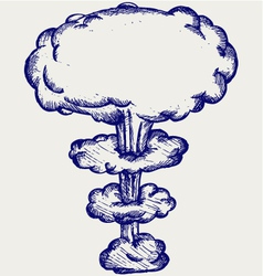 Atomic explosion vector image