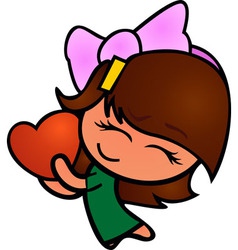 Enamoured girl vector image