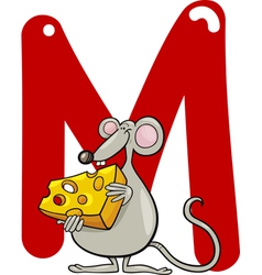 M for mouse vector image