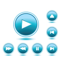 Glossy buttons set vector image