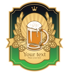 Beer label Beer label vector image
