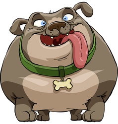 Fat dog vector image