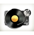 Phonograph turntable vector image