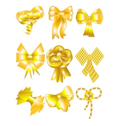 Unusual gold bows Unusual gold bows vector image
