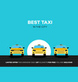 Best taxi cars in the city vector image