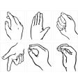 Hand signs vector image