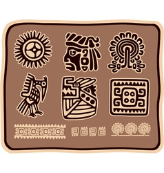 Set of mexican design elements vector image