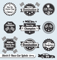 Race Car Labels and Sticker vector image