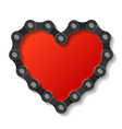 Heart made of chain vector image