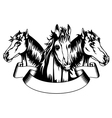 Heads horses vector image