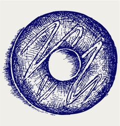 Chocolate donuts vector image
