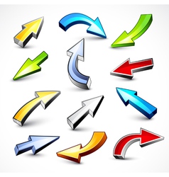 Collection of colored arrows vector image