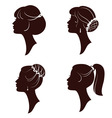 Woman silhouettes vector image
