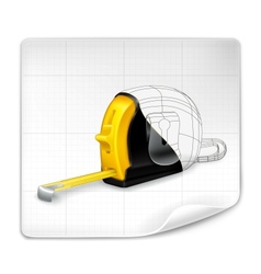 Tape measure drawing vector image