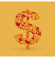 Food dollar vector image