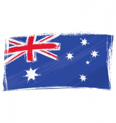 Grunge Australia flag vector image