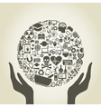 Hand a science3 vector image