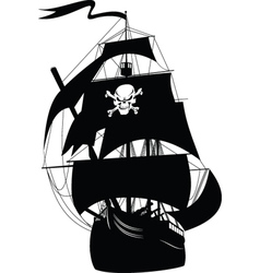 Pirate ship vector image