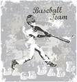Baseball hit vector image