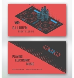 Business card for DJ vector image