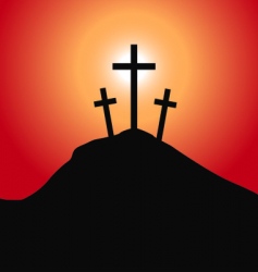 Golgotha hills vector image