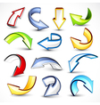 Collection of colored arrows vector image